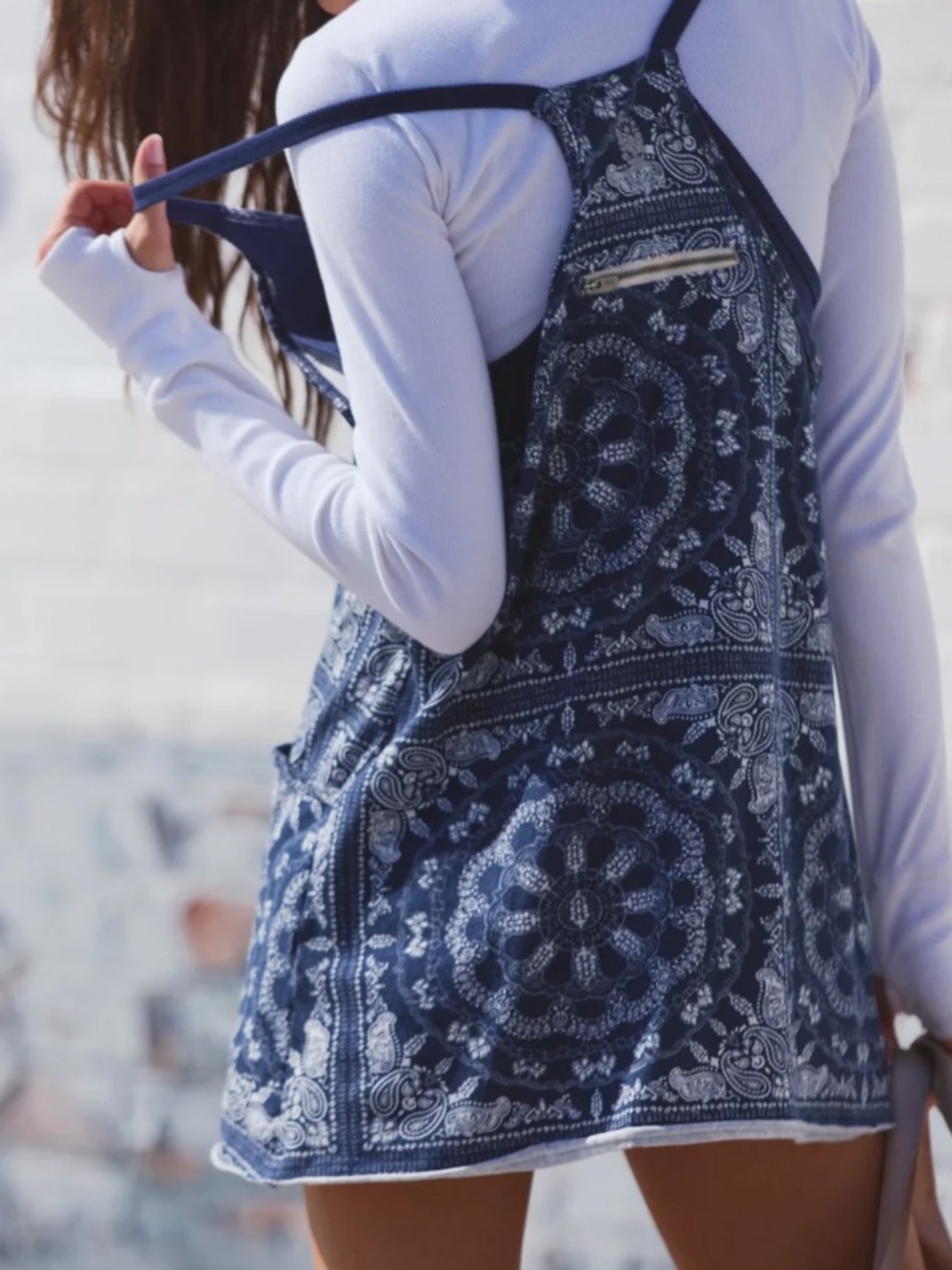 FP Movement by FP Hot Shot Printed Mini Dress in Bandana Navy Combo various NWT - Picture 8 of 8
